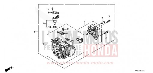 THROTTLE BODY VT750CSC de 2012